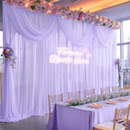 40ft x 10ft Lilac Backdrop Curtains, Wrinkle-Free Sheer Chiffon Fabric Photo Backdrop Drapes for Wedding Arch, alternate view