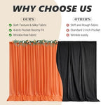40ft x 10ft Orange Backdrop Curtains, Wrinkle-Free Sheer Chiffon Fabric Photo Backdrop Drapes for Wedding Arch, alternate