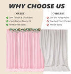 40ft x 10ft Peach Pink Backdrop Curtains, Wrinkle-Free Sheer Chiffon Fabric Photo Backdrop Drapes for Wedding, alternate view