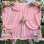 40ft x 10ft Pink Backdrop Curtains, Baby Pink Drapes for Backdrop Draping Fabric Wedding Birthday Party Baby, alternate view