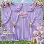 40ft x 10ft Purple Backdrop Curtains, Lavender Lilac Drapes for Backdrop Draping Fabric Wedding Birthday Party