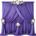 40ft x 10ft Purple Backdrop Curtains, Wrinkle-Free Sheer Chiffon Fabric Photo Backdrop Drapes for Wedding Arch