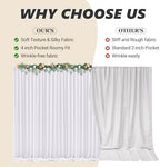 40ft x 10ft White Chiffon Backdrop Curtains, Wrinkle-Free Sheer Chiffon Fabric Photo Curtain Drapes for Wedding, alternate
