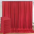 40ft x 10ft Wrinkle Free Red Backdrop Curtains for Parties, 8 Panels 5x10ft Silky Polyester Photo Backdrop