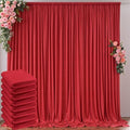 40ft x 10ft Wrinkle Free Red Backdrop Curtains for Parties, Polyester Photo Backdrop Drapes 8 Panels 5x10ft for