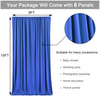 40ft x 10ft Wrinkle Free Royal Blue Backdrop Curtain for Party, Polyester Royal Blue Photo Backdrop Drapes 8, alternate view