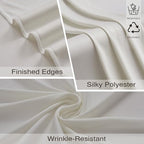 40ftx10ft Wrinkle Free Beige Backdrop Curtains for Parties, 8 Panels 5x10ft Silky Polyester Photo Backdrop, alternate view 2