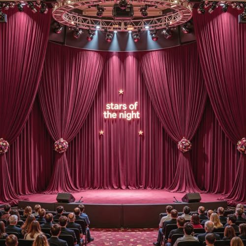 40ftx10ft Wrinkle Free Burgundy Backdrop Curtain - 10 Feet Photography Backdrop Drapes, Silky Polyester Back, alternate view