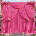 40ftx10ft Wrinkle Free Hot Pink Backdrop Curtain - 10 Feet Photography Backdrop Drapes, Silky Polyester Back