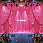 40ftx10ft Wrinkle Free Hot Pink Backdrop Curtain - 10 Feet Photography Backdrop Drapes, Silky Polyester Back, alternate view