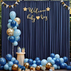 40ftx10ft Wrinkle Free Navy Blue Backdrop Curtains for Parties, Thick Polyester Backdrop Drapse 8 Panels 5x10ft, alternate