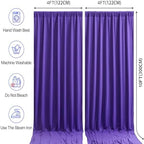 40ftx10ft Wrinkle Free Purple Backdrop Curtain - 10 Feet Photography Backdrop Drapes, Silky Polyester Back Drop, alternate
