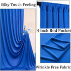 40ftx10ft Wrinkle Free Royal Blue Backdrop Curtains for Parties, 8 Panels 5x10ft Silky Polyester Photo Backdrop, alternate