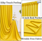 40ftx10ft Wrinkle Free Yellow Backdrop Curtains for Parties, Thick Fabric Lemon Photo Backdrop Drapes 8 Panels, alternate