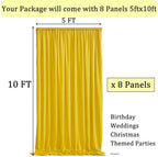 40ftx10ft Wrinkle Free Yellow Backdrop Curtains for Parties, Thick Fabric Lemon Photo Backdrop Drapes 8 Panels, alternate