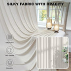 40ftx12ft Beige Backdrop Curtains for Parties, Wrinkle Free Polyester Beige Photo Backdrop Drapes 8 Panels 12 ft, alternate