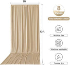 40ftx12ft Champagne Backdrop Curtains for Parties, Wrinkle Free Polyester Photo Backdrop Drapes 12 ft Long Back, alternate
