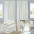40FTx12FT Ivory Backdrop Curtains for Weddings, Birthdays and Photography in W5' x H12'(8 panels) in ivory