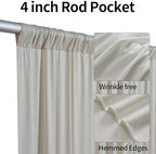 40ftx15ft Beige Backdrop Curtains for Parties, Wrinkle Free Polyester Beige Photo Backdrop Drapes 8 Panels 15 ft, alternate