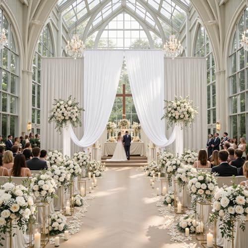 40ftx15ft Beige Backdrop Curtains for Parties, Wrinkle Free Polyester Beige Photo Backdrop Drapes 8 Panels 15 ft, alternate