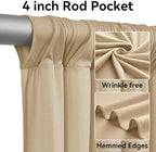 40ftx15ft Champagne Backdrop Curtains for Parties, Wrinkle Free Polyester Photo Backdrop Drapes 8 Panels 15 ft, alternate