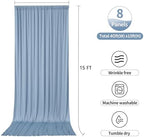 40ftx15ft Dusty Blue Backdrop Curtains for Parties, Wrinkle Free Polyester Photo Backdrop Drapes 8 Panels 15 ft, alternate