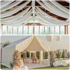 40ftx40ft Ivory Ceiling Curtain for Wedding Parties, alternate view 3