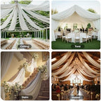 40ftx40ft Ivory Ceiling Curtain for Wedding Parties, alternate view 5