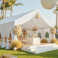 40ftx40ft White Ceiling Curtain for Wedding Parties