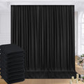 40ftx8ft Wrinkle Free Black Backdrop Curtains for Parties, 8 Panels 5×8ft Soft Silky Polyester Drapes for