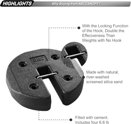 40LBS Easy Canopy Weights with Lock Design No Sliding,4 Pack, alternate view 5