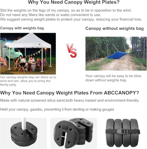 40LBS Easy Canopy Weights with Lock Design No Sliding,4 Pack, alternate view 6
