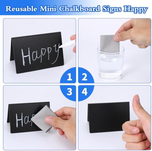 40Pack Food Labels Signs for Party Buffet 4"x3" Mini Chalkboard Signs for Food Buffet Catering Supplies, alternate view 4