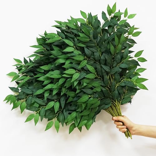 40pcs Italian Ruscus Greenery Garland 68cm Artificial Greenery Stems Home Decor