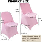 40PCS Spandex Folding Waterproof Chair Covers for Party, Pink in Pink, alternate view 3