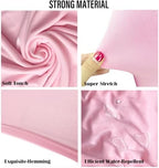40PCS Spandex Folding Waterproof Chair Covers for Party, Pink in Pink, alternate view 4