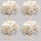 40PCS White Pampas Grass for Home Decor - Elegant Boho Decor - Premium Quality Pampas Grass Stems - Perfect for