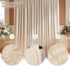 40x10 FT Wrinkle Free Ivory Backdrop Curtains for Wedding Parties, Soft Polyester Photo Backdrop Curtains with 4, alternate