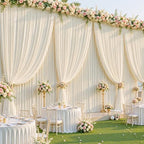 40x10ft Champagne Backdrop Curtain for Parties Wrinkle Free Fabric Backdrop Curtain Wedding Photo Backdrop, alternate view 5
