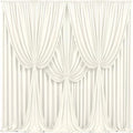 40x10FT Cream White Backdrop Curtains for Wedding Parties, Wrinkle Free Polyester Photography Backdrop Drapes