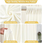 40x10FT Cream White Backdrop Curtains for Wedding Parties, Wrinkle Free Polyester Photography Backdrop Drapes, alternate view