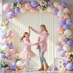 40x10FT Cream White Backdrop Curtains for Wedding Parties, Wrinkle Free Polyester Photography Backdrop Drapes, alternate view