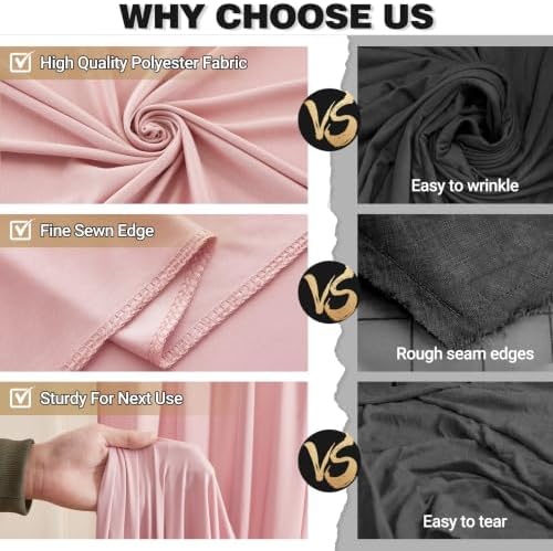 40x10ft Dusty Rose Backdrop Curtain Panels for Parties - Wrinkle Free Polyester Photo Curtain Backdrop Wedding, alternate