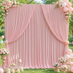 40x10ft Dusty Rose Backdrop Curtains for Wedding Parties Wrinkle Free Photo Backdrop Drapes for Photography