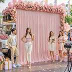 40x10ft Dusty Rose Backdrop Curtains for Wedding Parties Wrinkle Free Photo Backdrop Drapes for Photography, alternate view 5