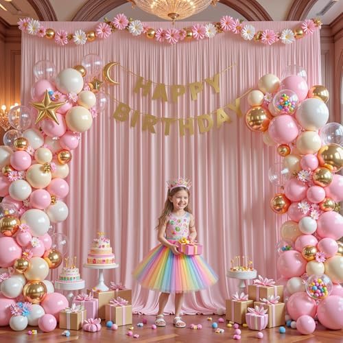 40x10ft Dusty Rose Backdrop Curtains for Wedding Parties Wrinkle Free Photo Backdrop Drapes for Photography, alternate view 6