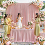 40x10ft Dusty Rose Backdrop Curtains for Wedding Parties Wrinkle Free Photo Backdrop Drapes for Photography, alternate view 7
