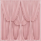 40x10FT Dusty Rose Backdrop Curtains for Wedding Parties, Wrinkle Free Polyester Photography Backdrop Drapes for