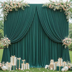 40x10ft Hunter Green Backdrop Curtains for Wedding Parties Wrinkle Free Photo Backdrop Drapes for Photography