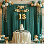 40x10ft Hunter Green Backdrop Curtains for Wedding Parties Wrinkle Free Photo Backdrop Drapes for Photography, alternate view